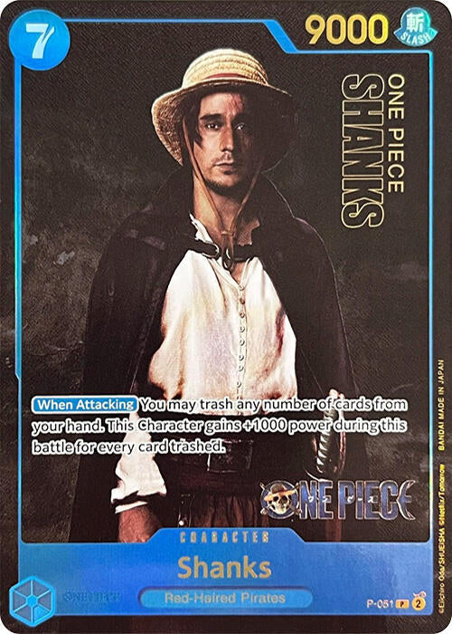 Shanks (PCC Live Action) P-051 (One Piece Promotion Cards)  - Foil