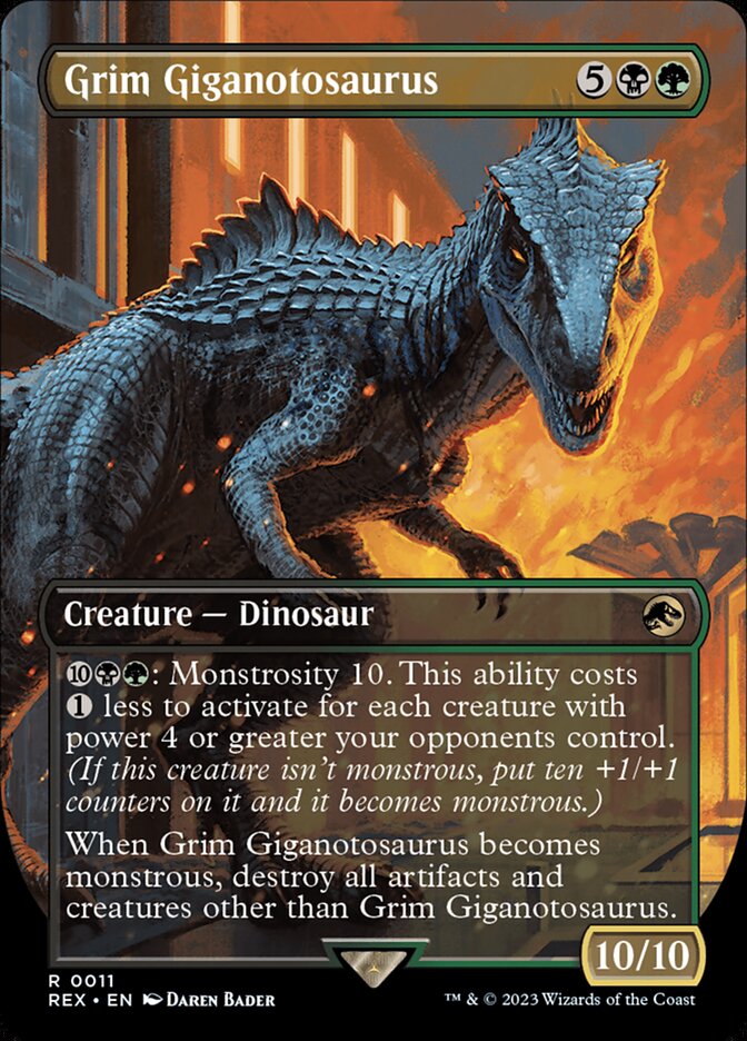 Grim Giganotosaurus 11 (Universes Beyond: Jurassic World Collection)  - Borderless