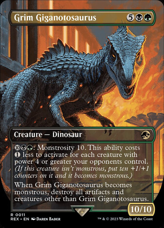 Grim Giganotosaurus 11 (Universes Beyond: Jurassic World Collection)  - Borderless