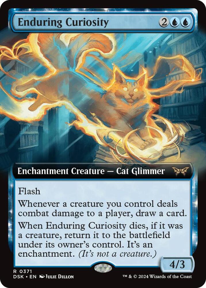 MTG Duskmourn: House of Horror 371 Enduring Curiosity (Extended Art) R NM