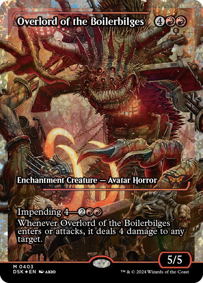 MTG Duskmourn: House of Horror 403 Overlord of the Boilerbilges (Showcase) (Fracture Foil) M NM Foil