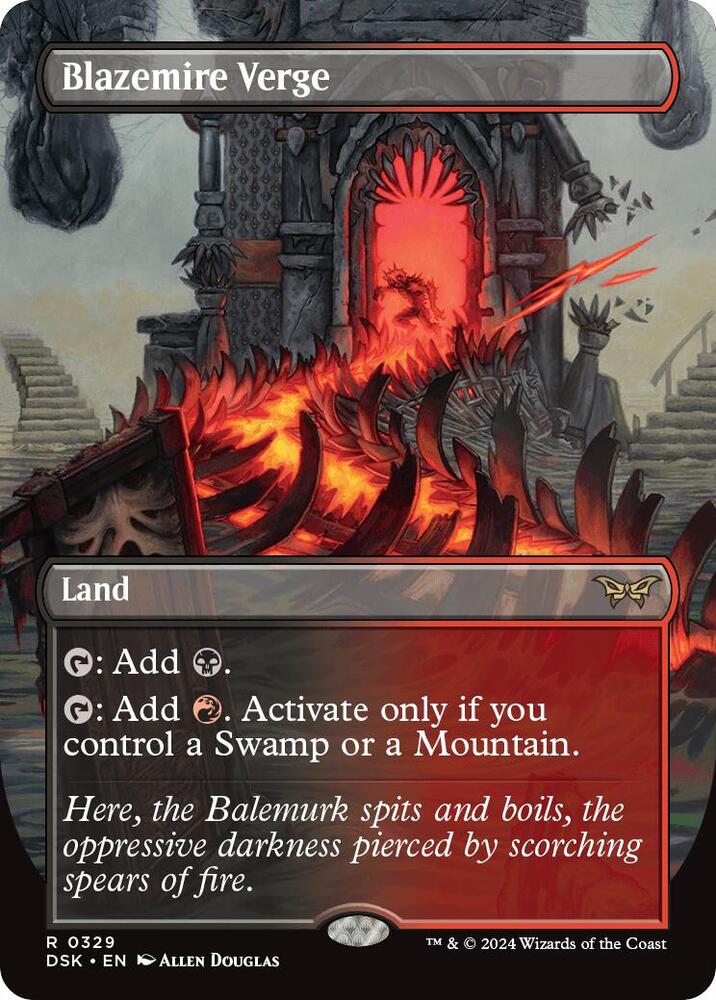 MTG Duskmourn: House of Horror 329 Blazemire Verge (Borderless) R NM