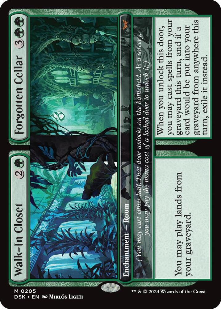 MTG Duskmourn: House of Horror 205 Walk-In Closet // Forgotten Cellar M NM