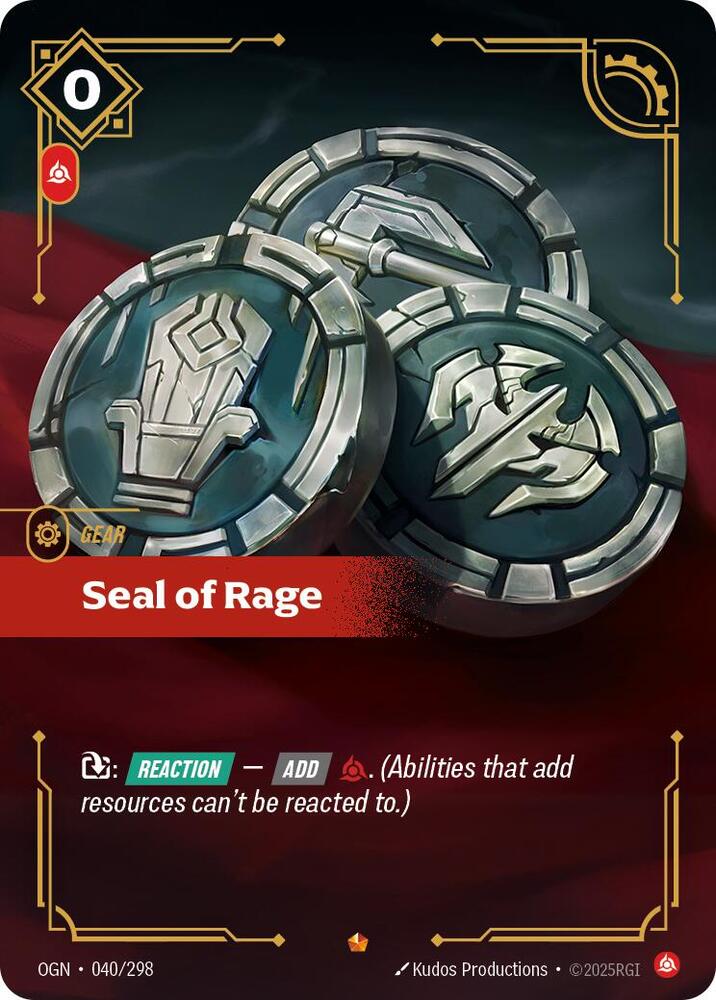 Seal of Rage 40/298 (Origins)  - Foil