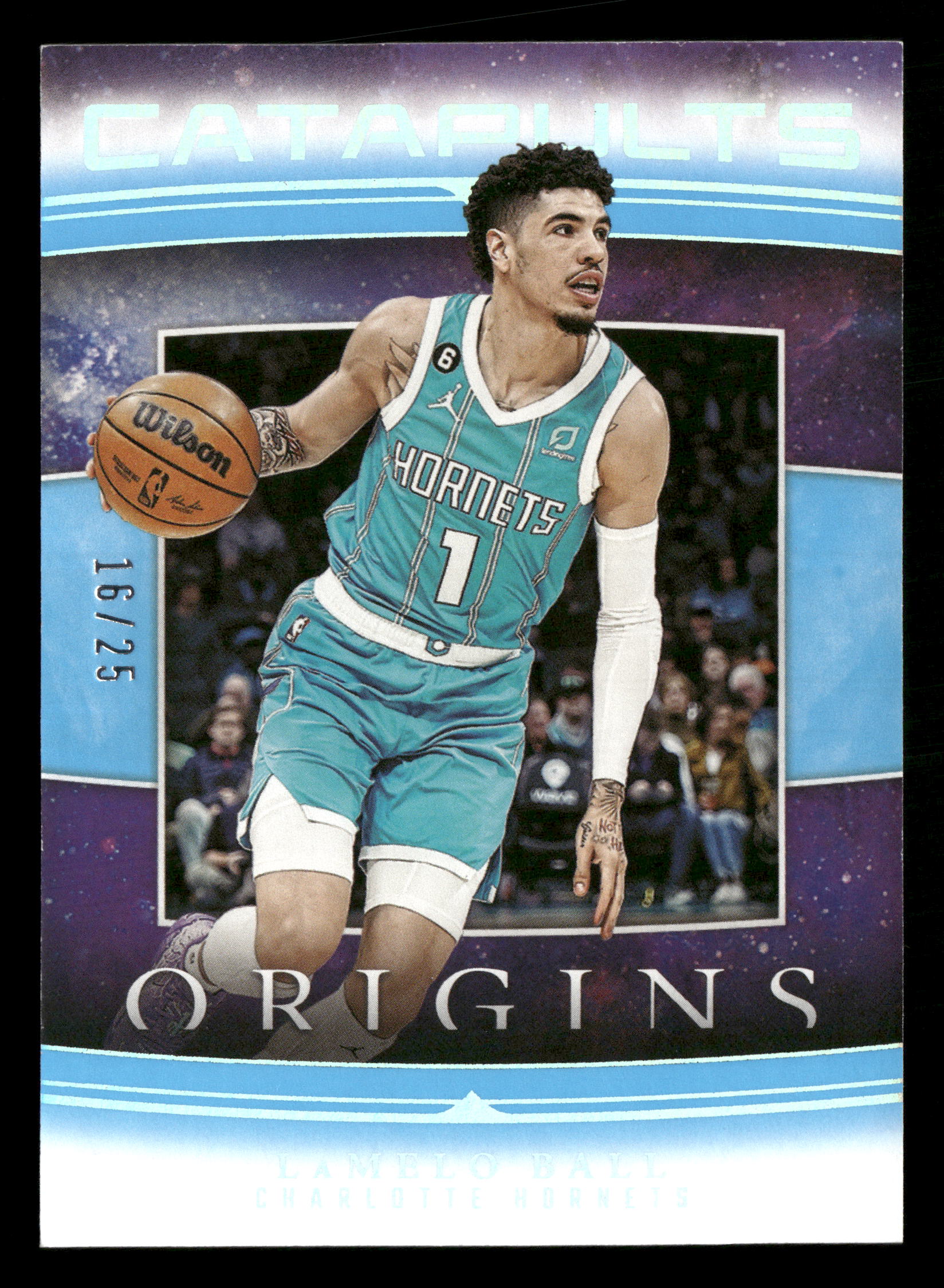 2023-24 Panini Origins #22 LaMelo Ball Catapults Turquoise #/25