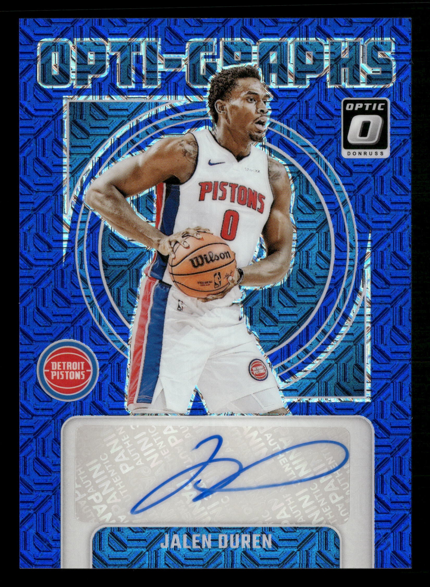 2024-25 Donruss Optic #OG-DUR Jalen Duren Opti-Graphs Choice Blue #/24