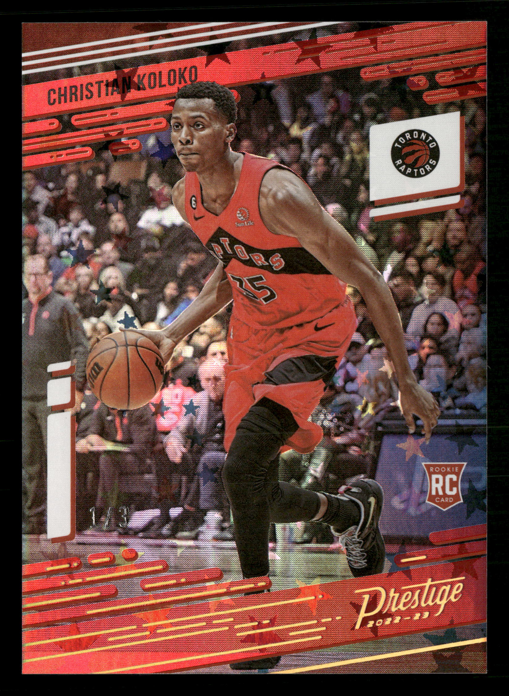 2022-23 Panini Chronicles #71 Christian Koloko Asia Red & Gold #/3