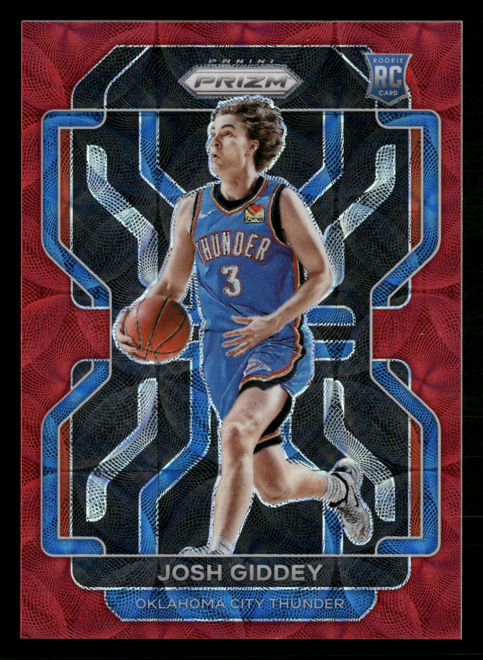 2021-22 Panini Prizm #301 Josh Giddey Choice Red #/88