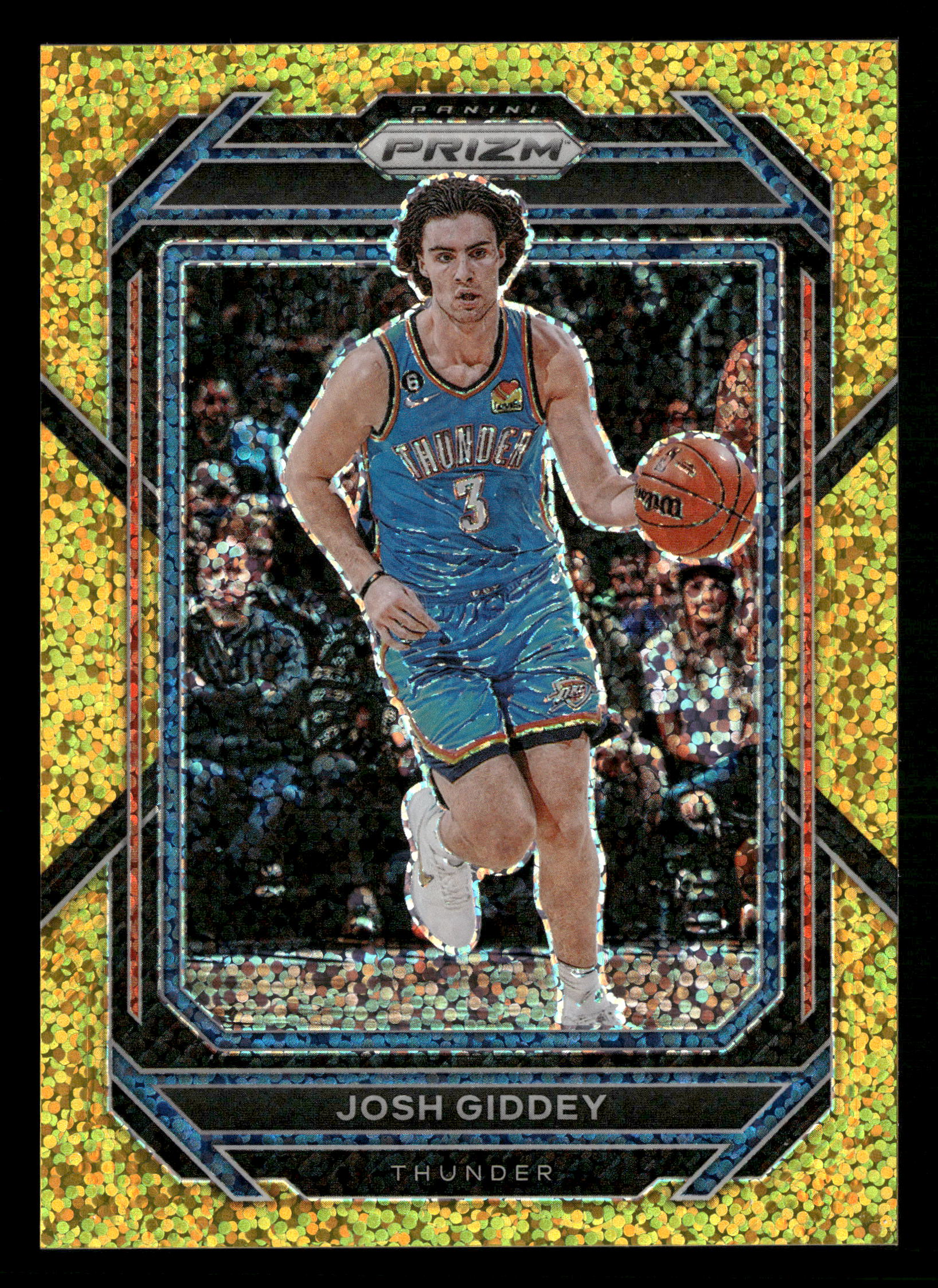2022-23 Panini Prizm #61 Josh Giddey Prizms Gold Sparkle #/24