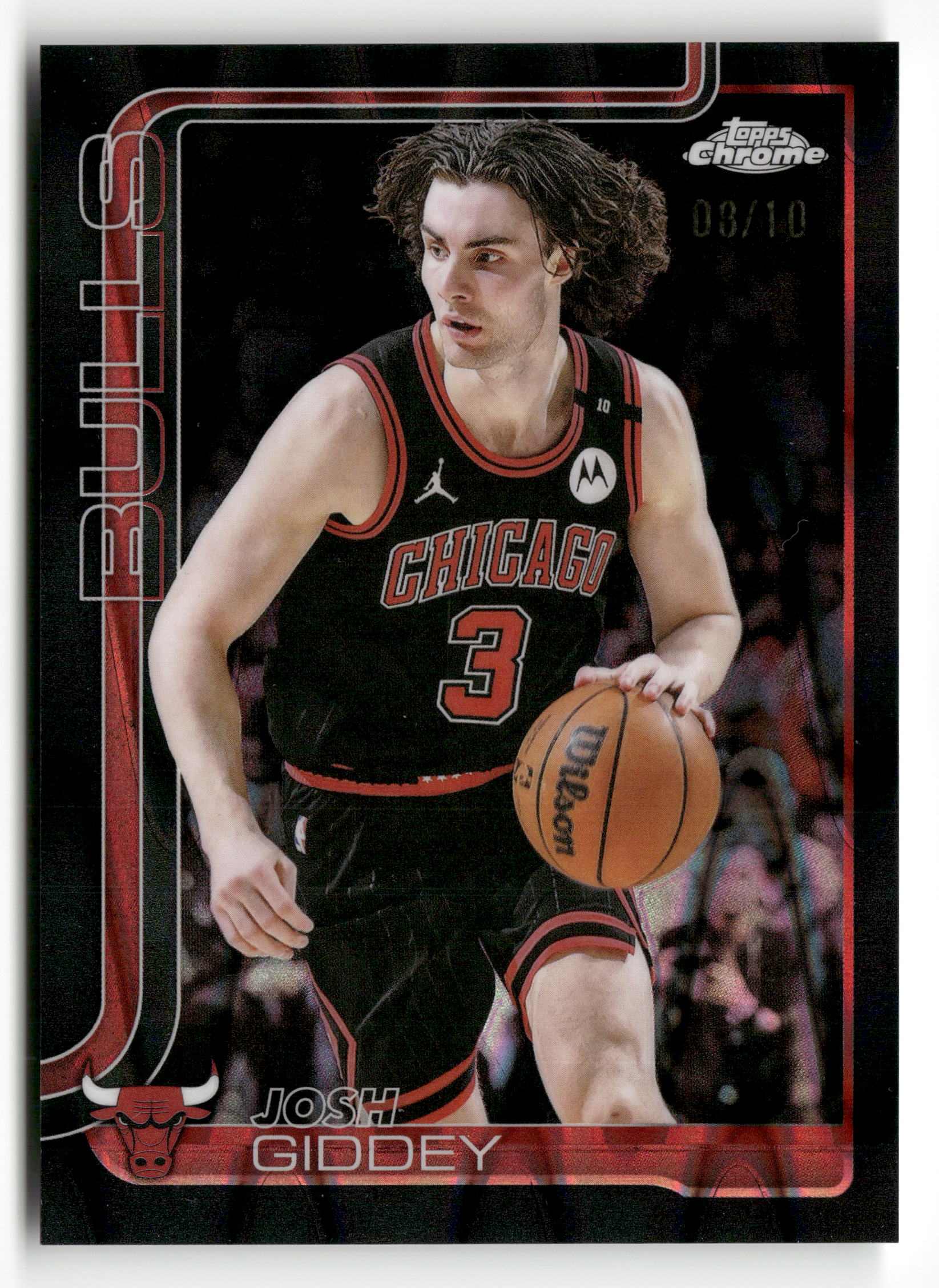 2025-26 Topps Chrome #48 Josh Giddey Black RayWave Refractor #/10