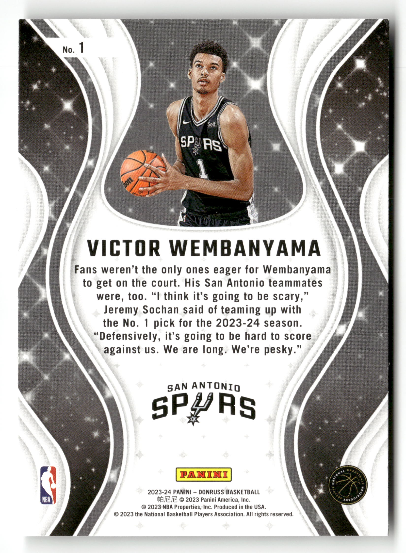 2023-24 Donruss #1 Victor Wembanyama Magicians