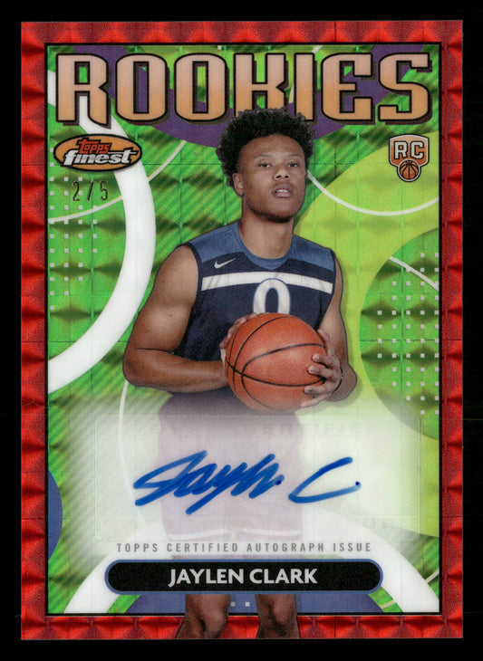 2023-24 Finest #RFA-JC Jaylen Clark Rookie Finest Autographs Red Refractors #/5