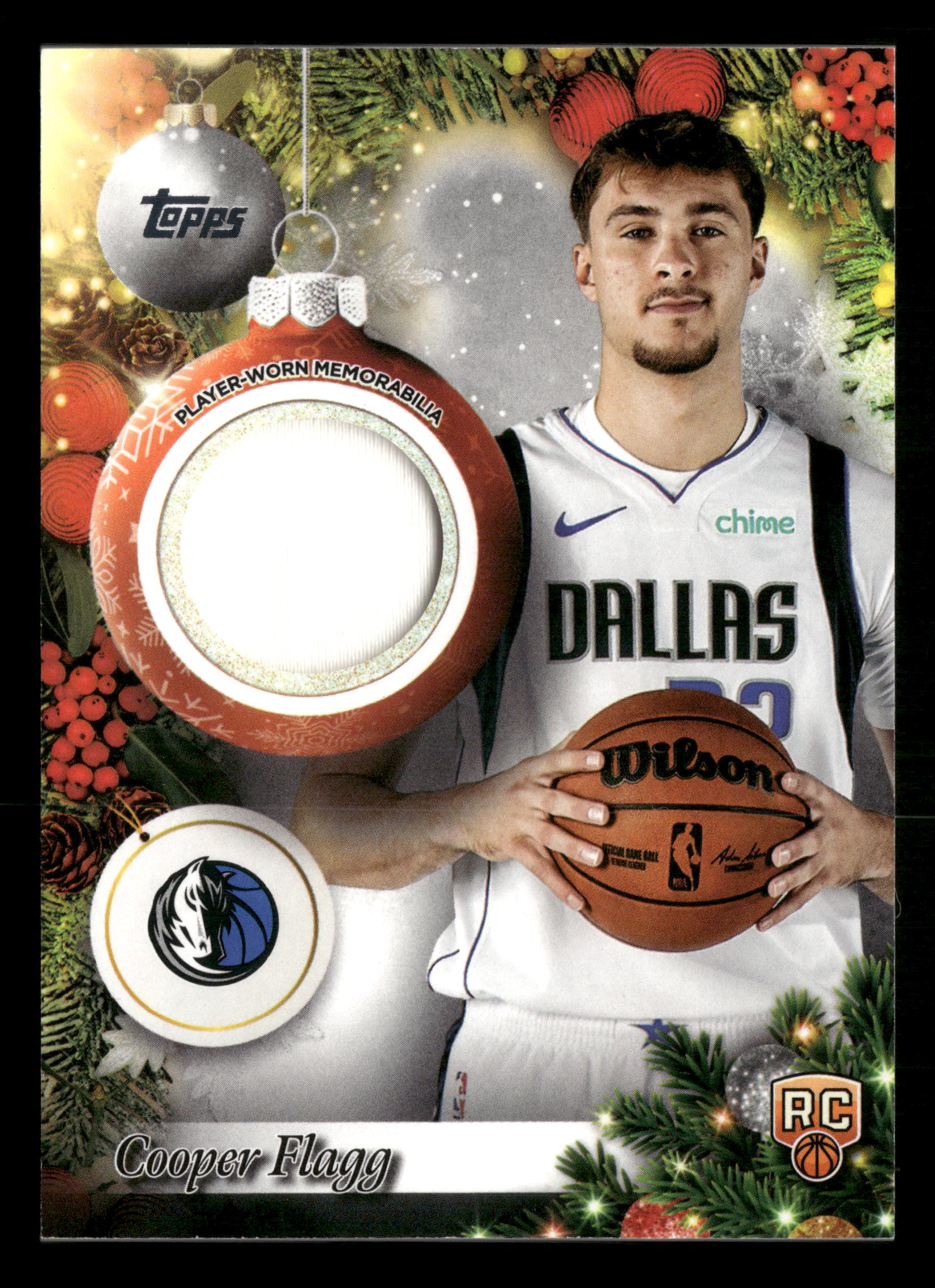 2025-26 Topps Holiday #PR-CF Cooper Flagg Player Worn Relic