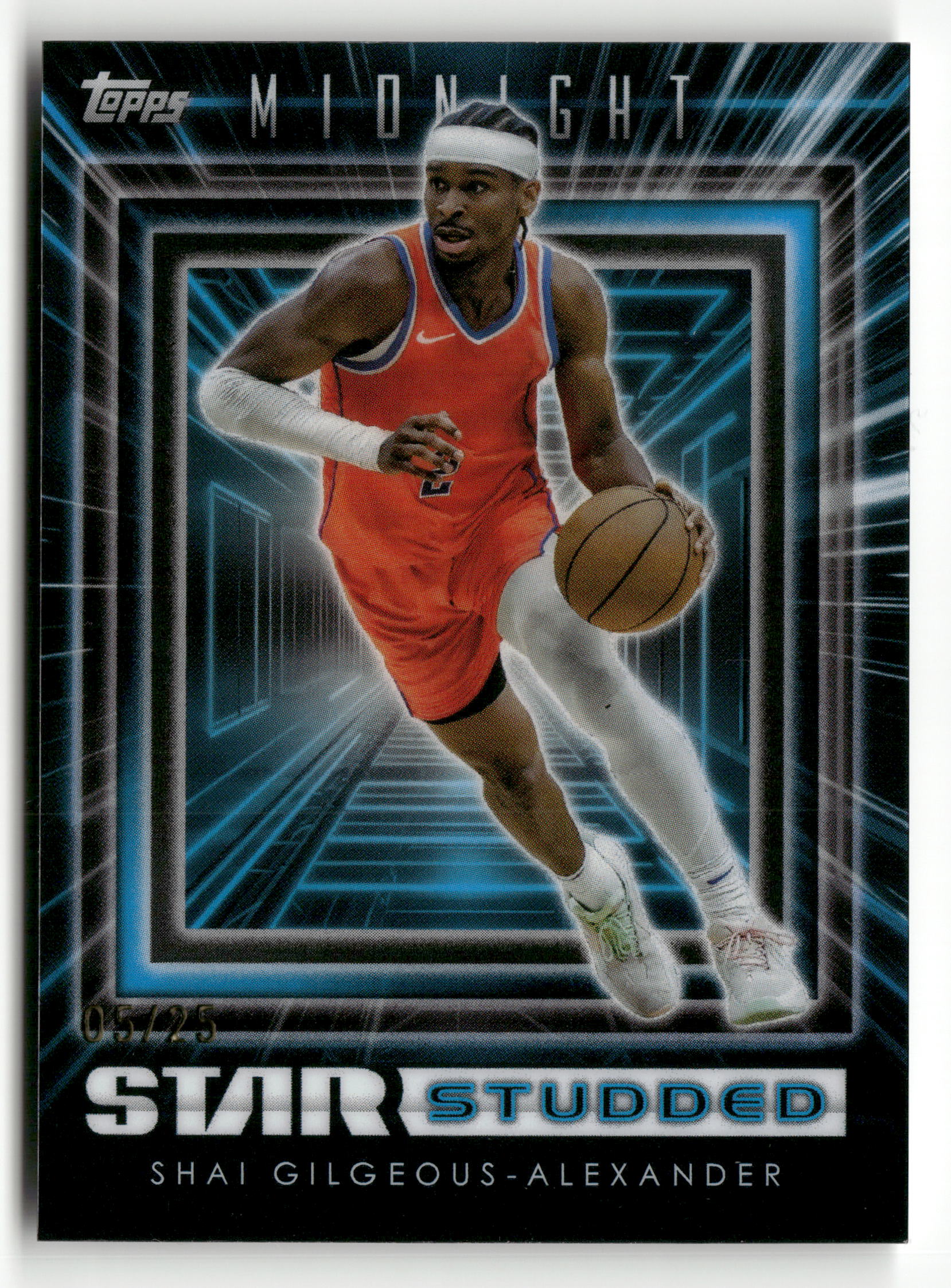 2023-24 Topps Midnight #SS-19 Shai Gilgeous-Alexander Star Studded Moonrise #/25