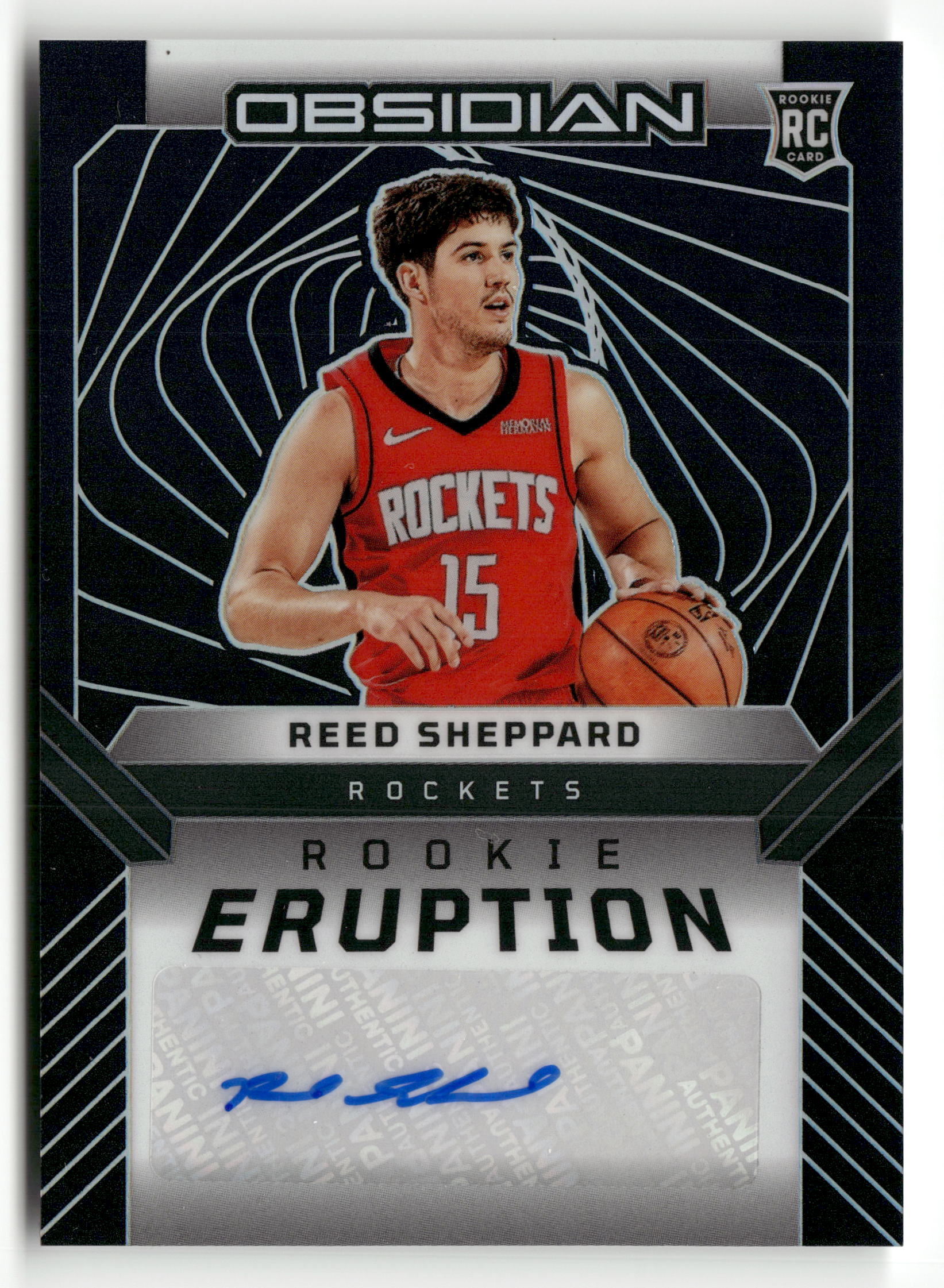 2024-25 Panini Obsidian #REA-SHP Reed Sheppard Rookie Eruption Autographs #/149