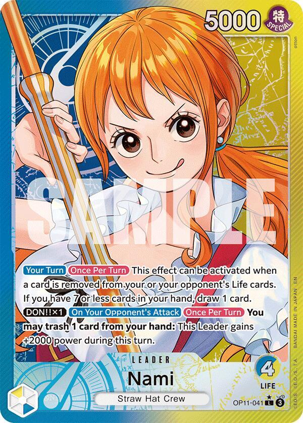 Nami OP11-041 (A Fist of Divine Speed)  - Alternate Art Foil