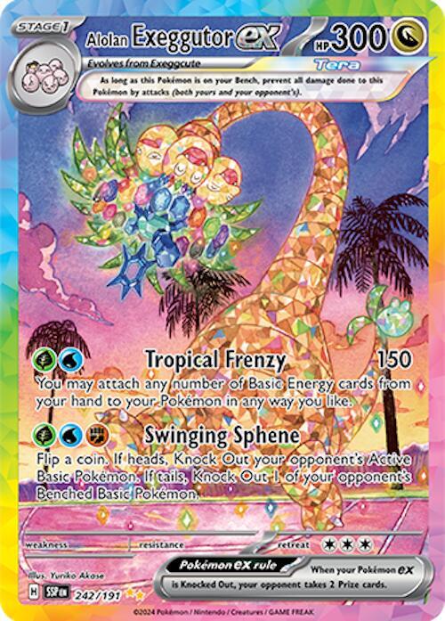 2024 Pokemon SV08: Surging Sparks Alolan Exeggutor ex - 242/191 SIR
