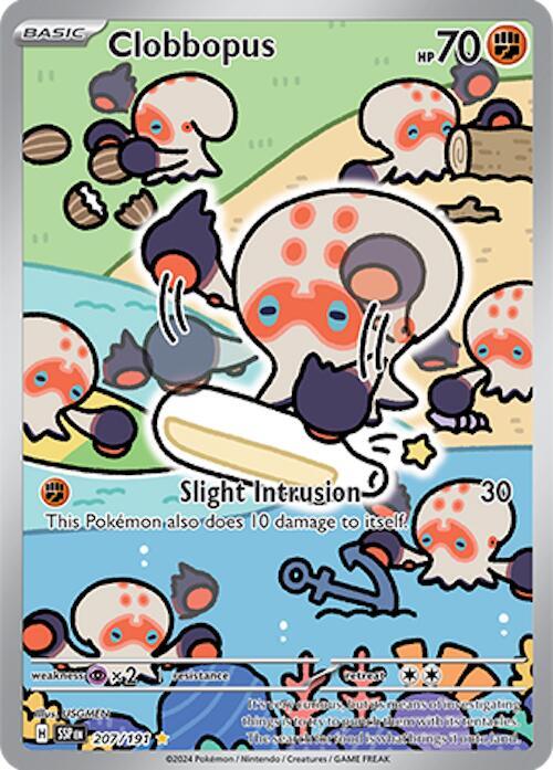 2024 Pokemon SV08: Surging Sparks Clobbopus - 207/191 Illustration Rare