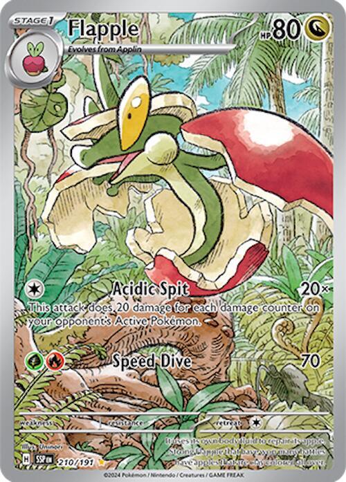 2024 Pokemon SV08: Surging Sparks Flapple - 210/191 Illustration Rare