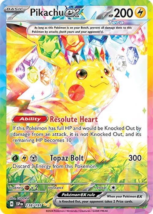 2024 Pokemon SV08: Surging Sparks Pikachu ex - 238/191 Special Illustration Rare