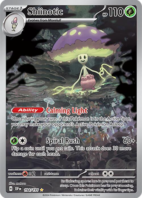 2024 Pokemon SV08: Surging Sparks Shiinotic - 194/191 Illustration Rare