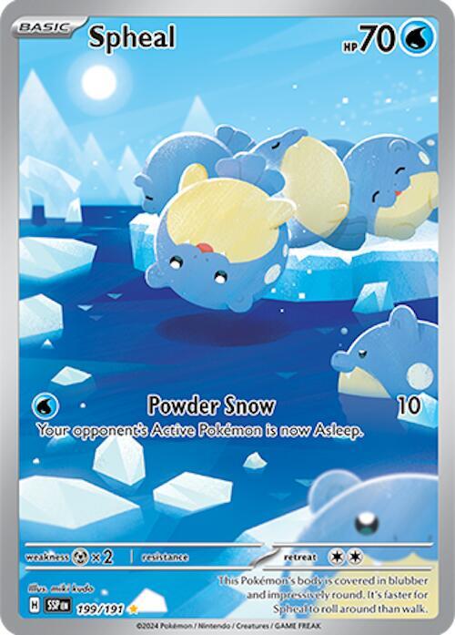 2024 Pokemon SV08: Surging Sparks Spheal - 199/191 Illustration Rare
