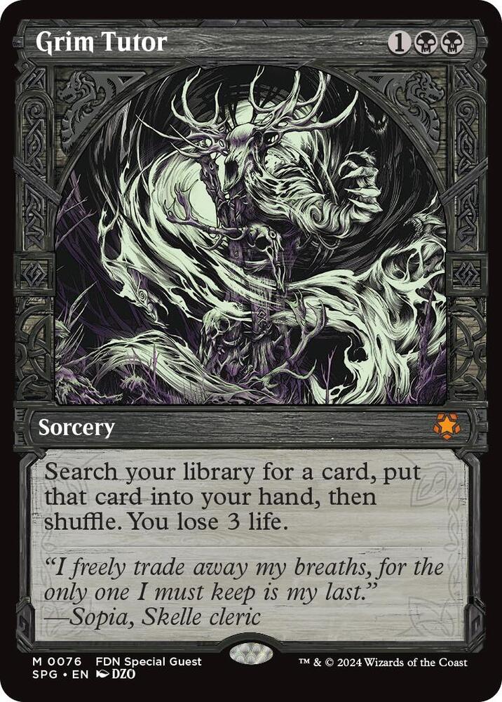 MTG Special Guests 76 Grim Tutor (Showcase) M NM