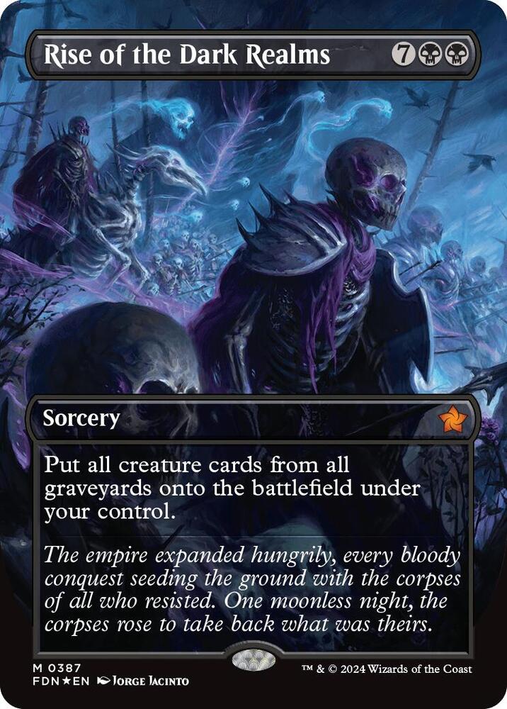 MTG Foundations 387 Rise of the Dark Realms (Borderless) (Mana Foil) M NM Foil