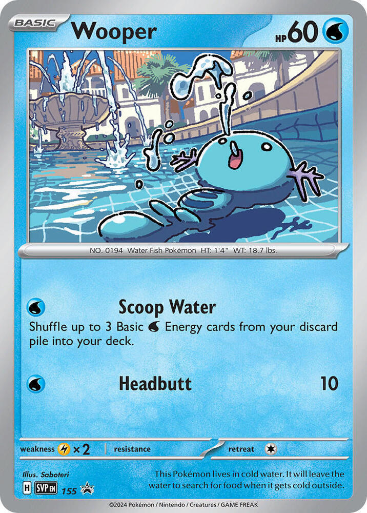 2023 Pokemon SV: Scarlet & Violet Promo Cards Wooper - 155 Promo
