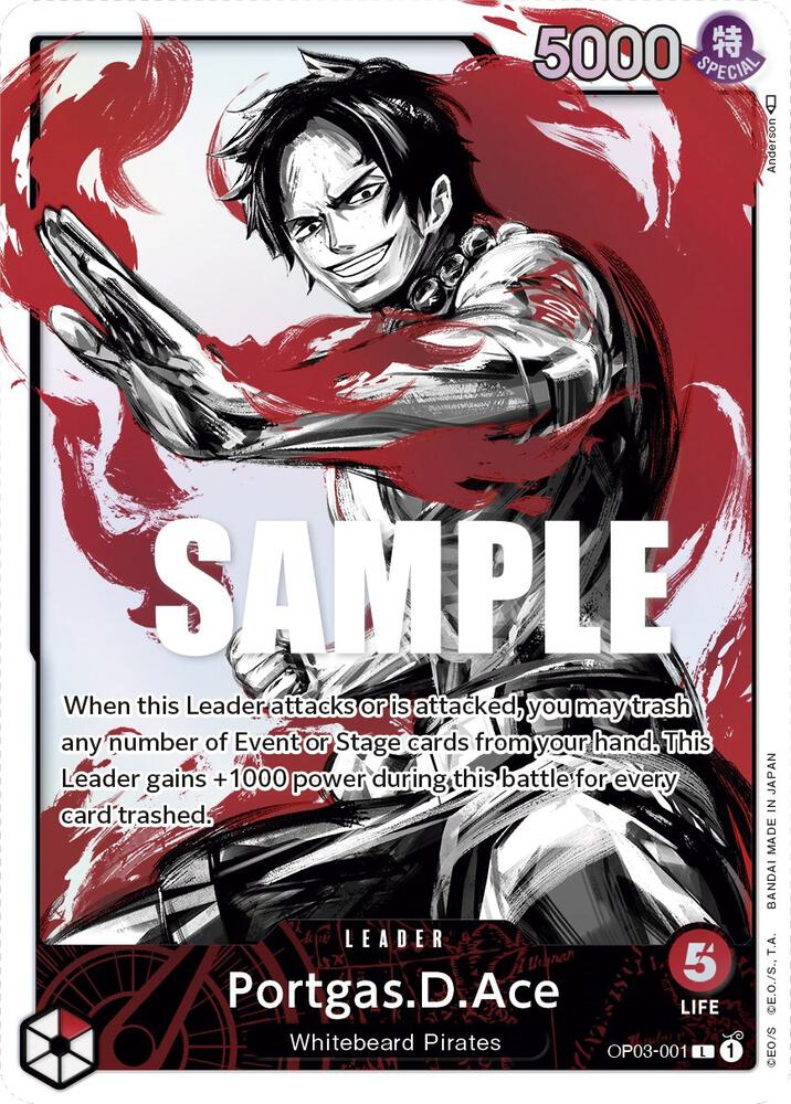 Portgas.D.Ace OP03-001 (Pillars of Strength)  - Alternate Art Foil
