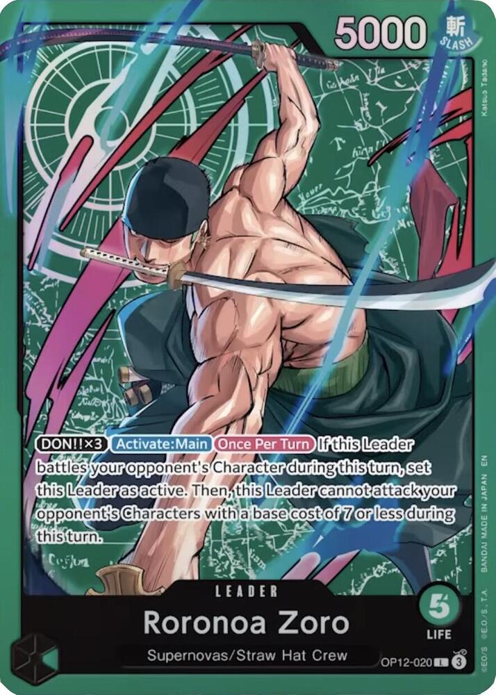 Roronoa Zoro OP12-020 (Learn Together Deck Set)  - Foil