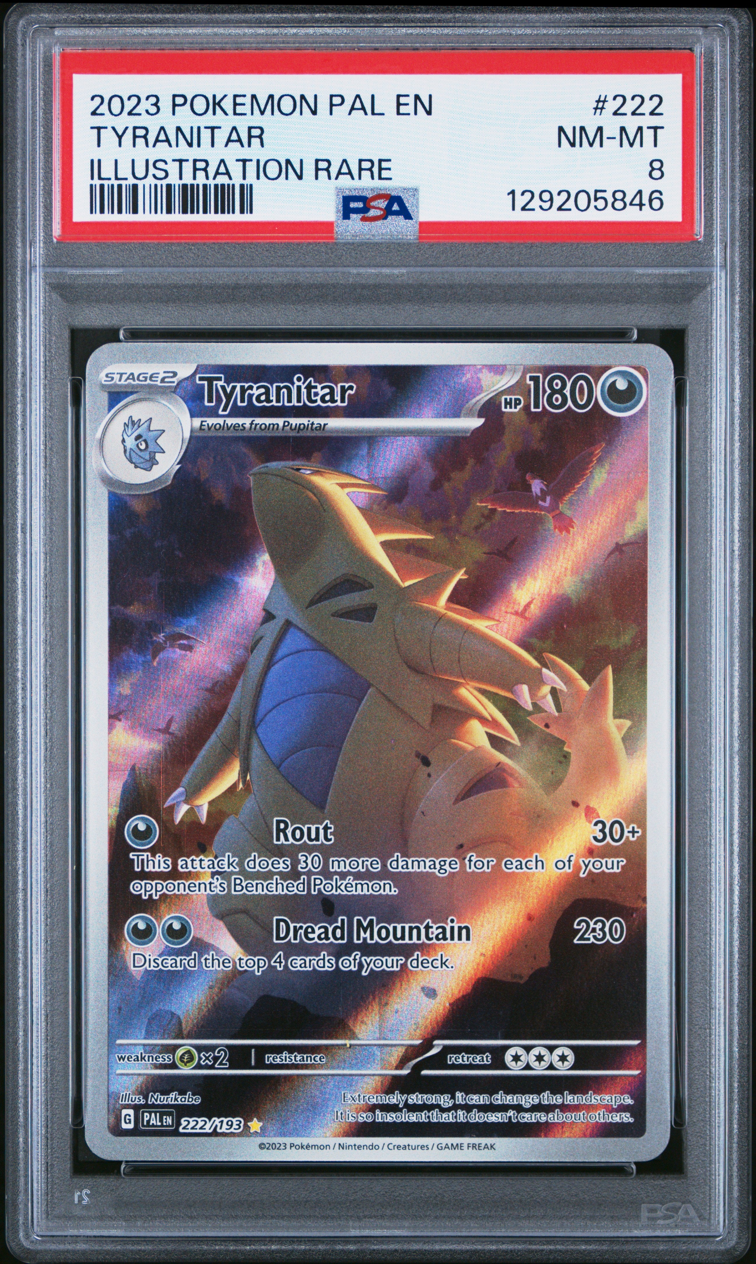 2023 Pokemon Pokemon Pal En-Paldea Evolved 222/193 Tyranitar PSA 8