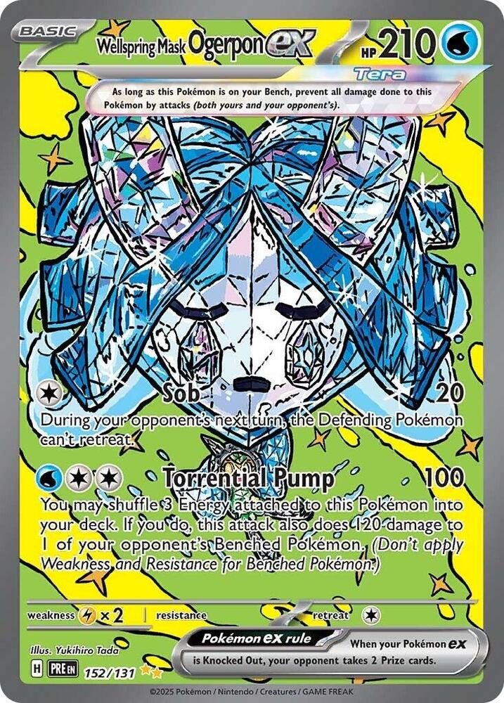 Wellspring Mask Ogerpon ex 152/131 (SV: Prismatic Evolutions)  - Holofoil