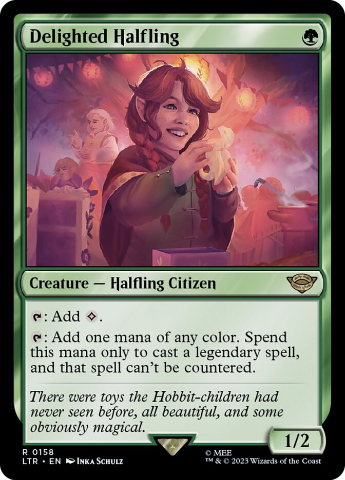 Delighted Halfling 158 (Universes Beyond: The Lord of the Rings: Tales of Middle-earth) 