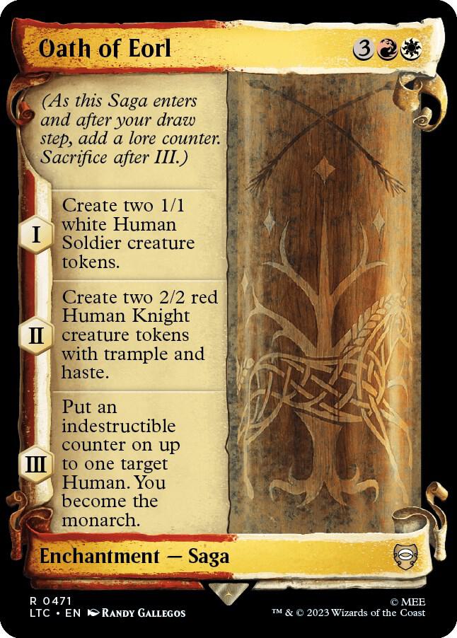 Oath of Eorl Showcase Scrolls 471 (Commander: The Lord of the Rings: Tales of Middle-earth)  - Showcase Scroll Foil