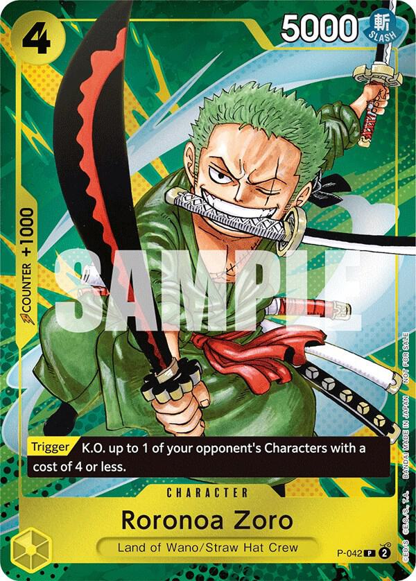 Roronoa Zoro (Event Pack Vol.3) P-042 (One Piece Promotion Cards)  - Foil