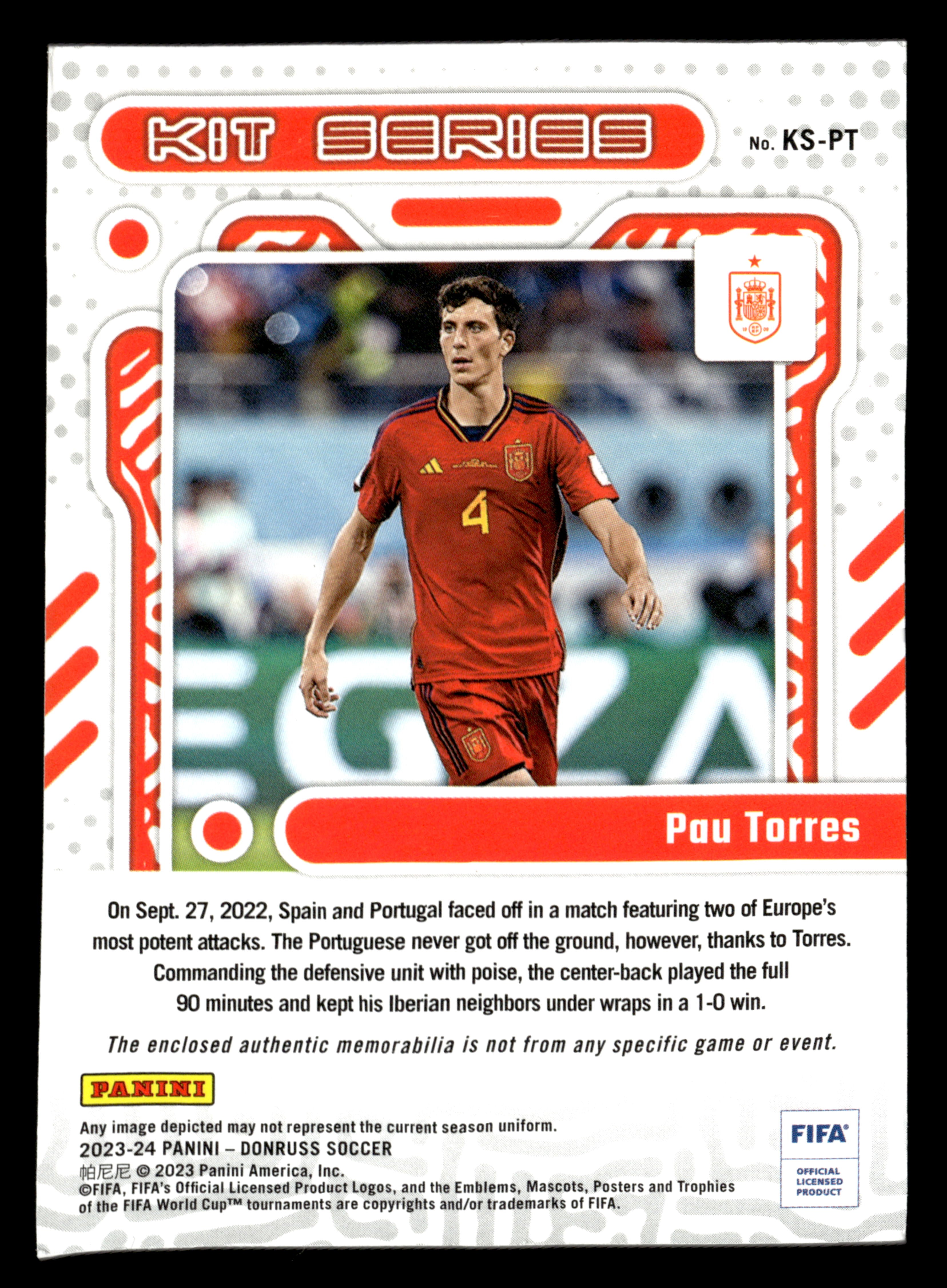 2023-24 Donruss #KS-PT Pau Torres Kit Series /10