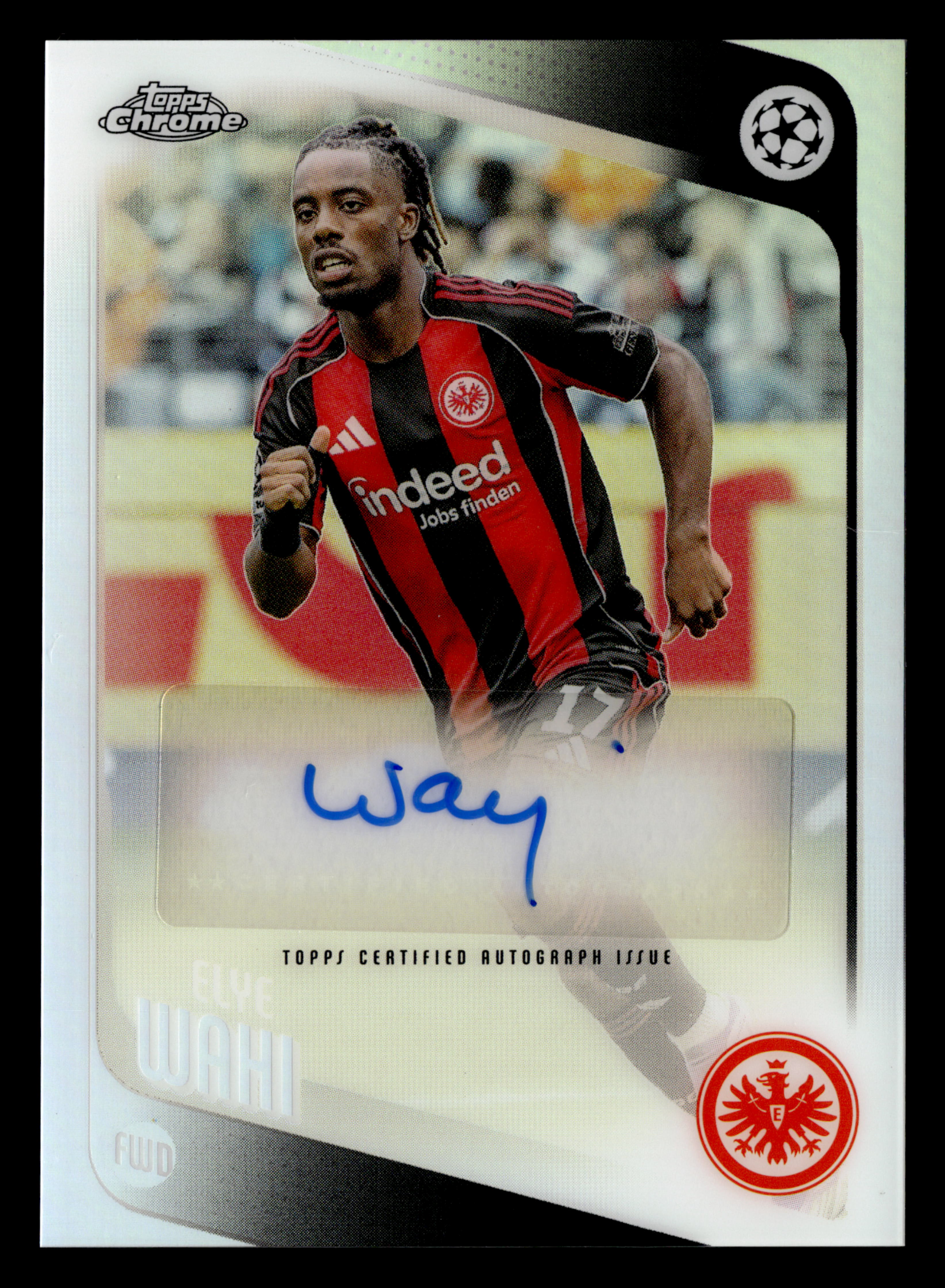 2025-26 Topps UEFA Club Competitions #61 Elye Wahi Chrome Autographs