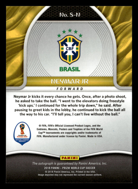 2018 Panini Prizm FIFA World Cup #S-N Neymar Jr Signatures