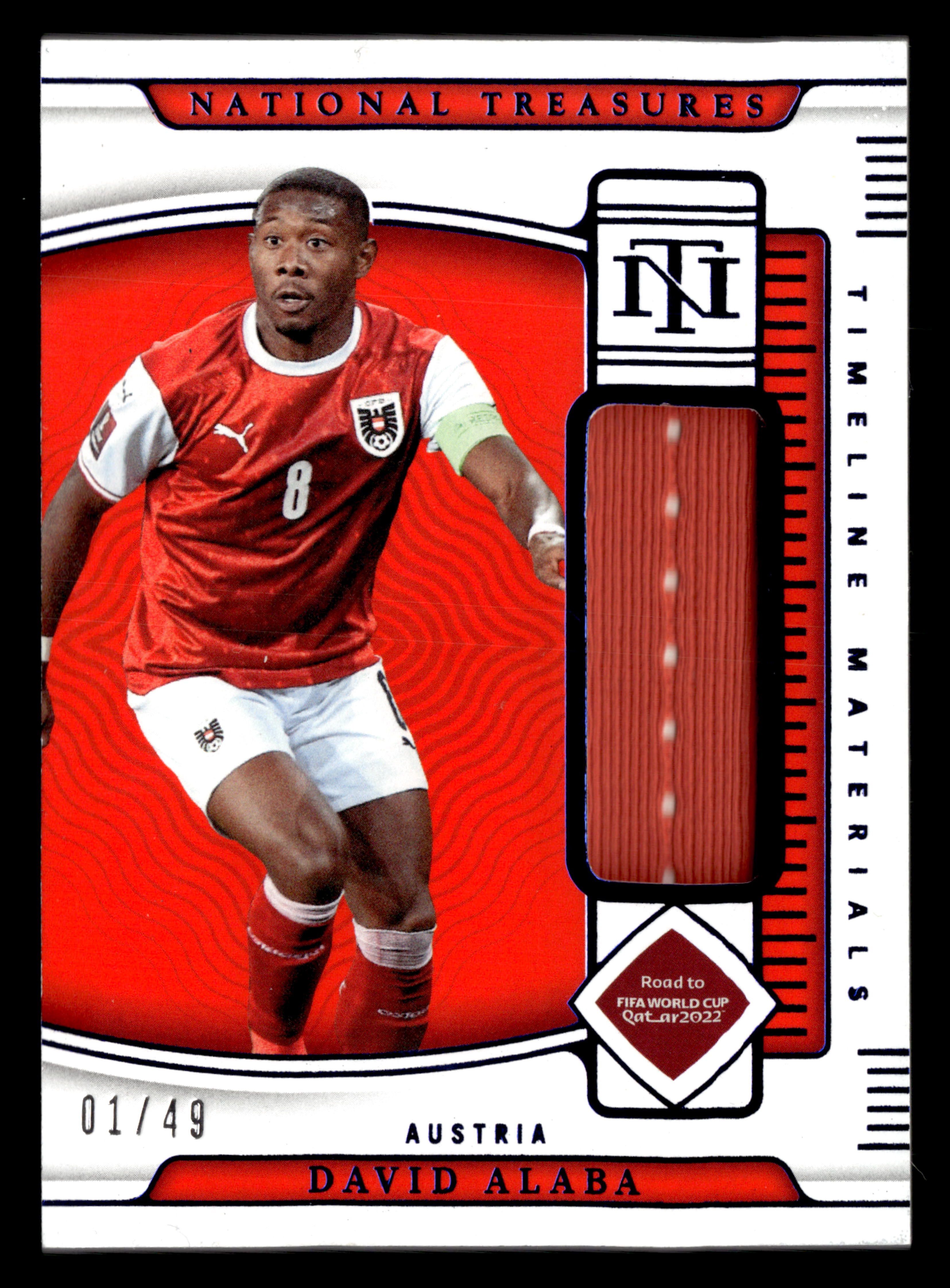 2022 Panini NT FIFA RtWC #TM-DAL David Alaba Timeline Materials #/49