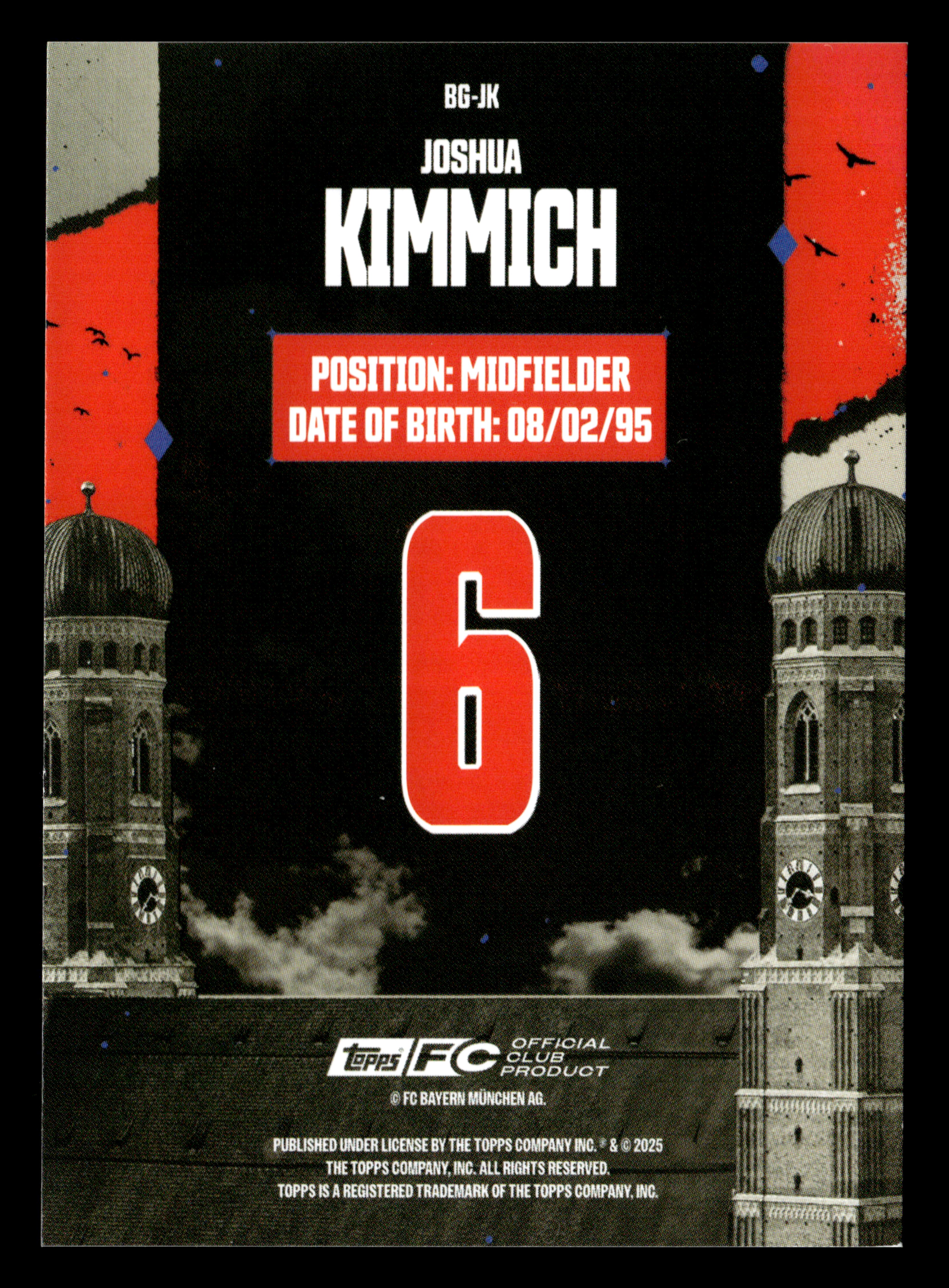 2024-25 Topps FC Bayern München Team Set #BG-JK Joshua Kimmich /150