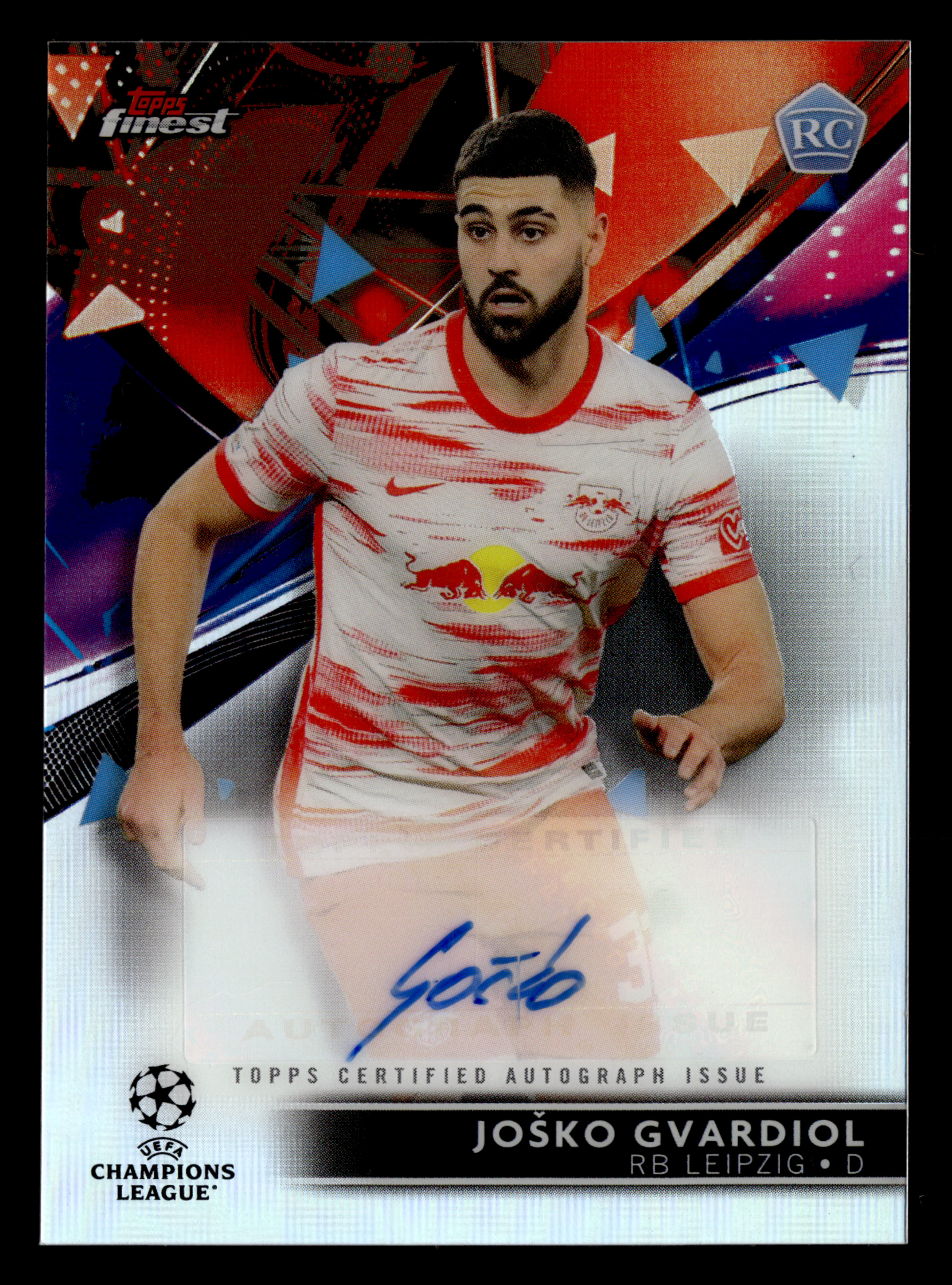 2021-22 Finest UEFA Champions League #BA-GV Joško Gvardiol Autograph
