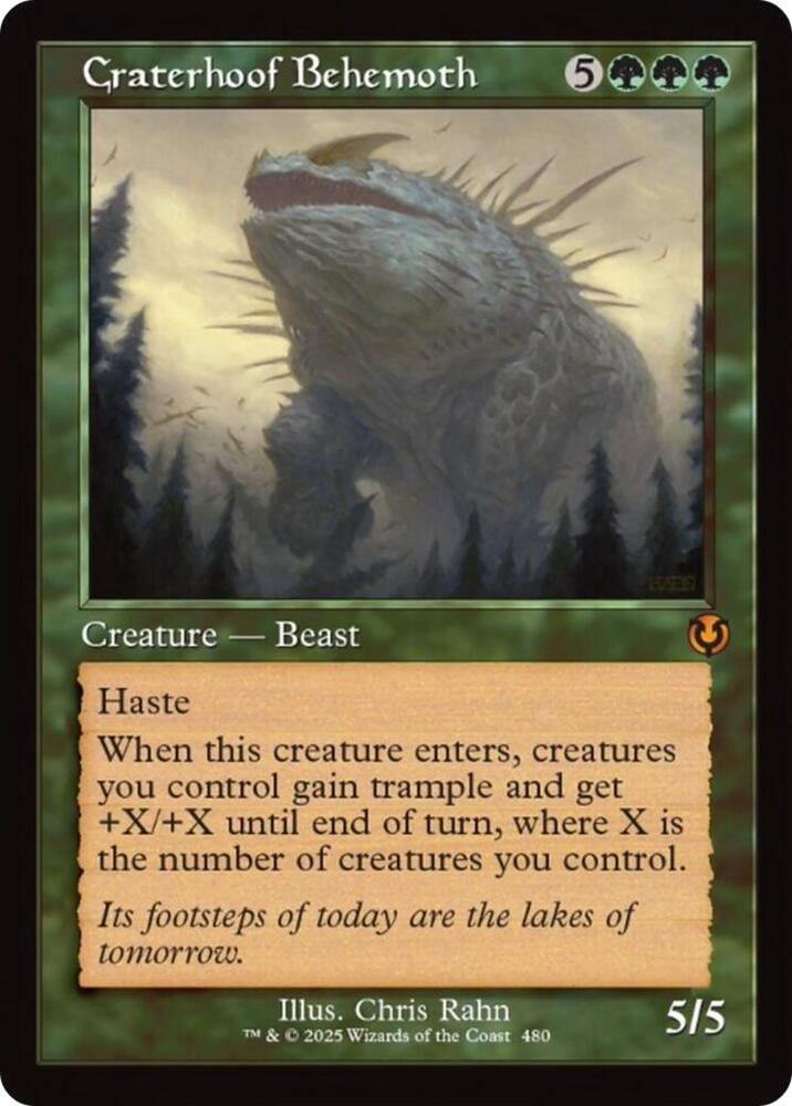 MTG Innistrad Remastered 480 Craterhoof Behemoth (Retro Frame) M NM