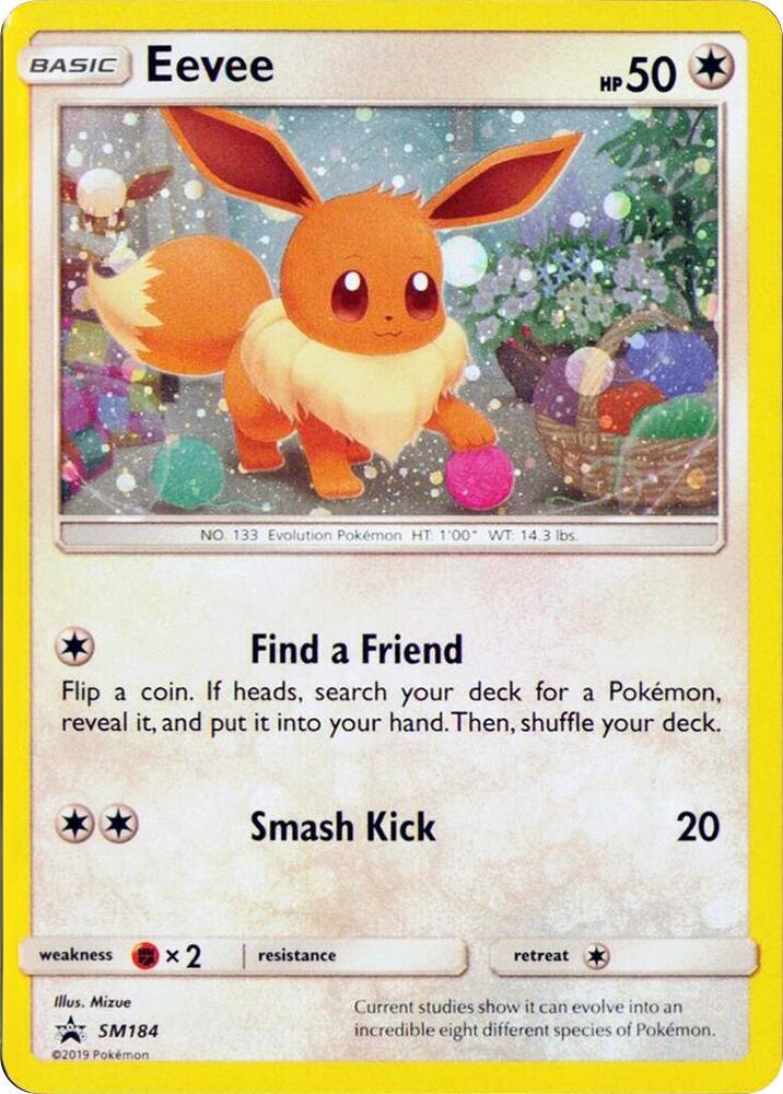 2016 Pokemon SM Promos SM184 Eevee - SM184 (Cosmos Holo) Promo