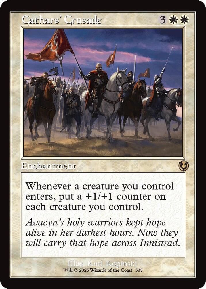 MTG Innistrad Remastered 337 Cathars' Crusade (Retro Frame) R NM Foil