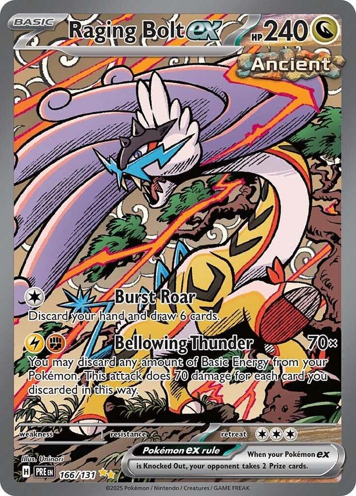 2025 Pokemon SV: Prismatic Evolutions Raging Bolt ex Special Illustration Rare