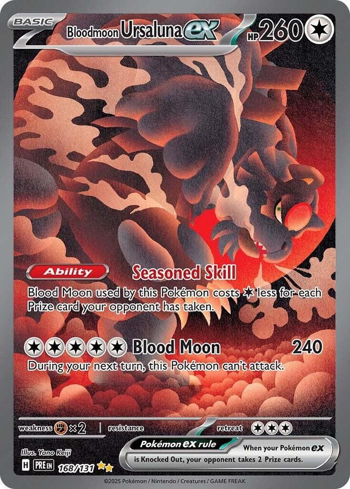 2025 Pokemon SV: Prismatic Evolutions Bloodmoon Ursaluna ex SIR
