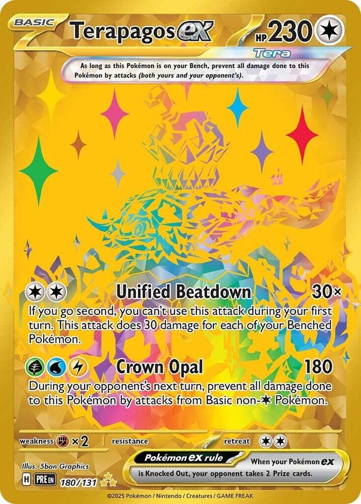 2025 Pokemon SV: Prismatic Evolutions Terapagos ex - 180/131 Hyper Rare