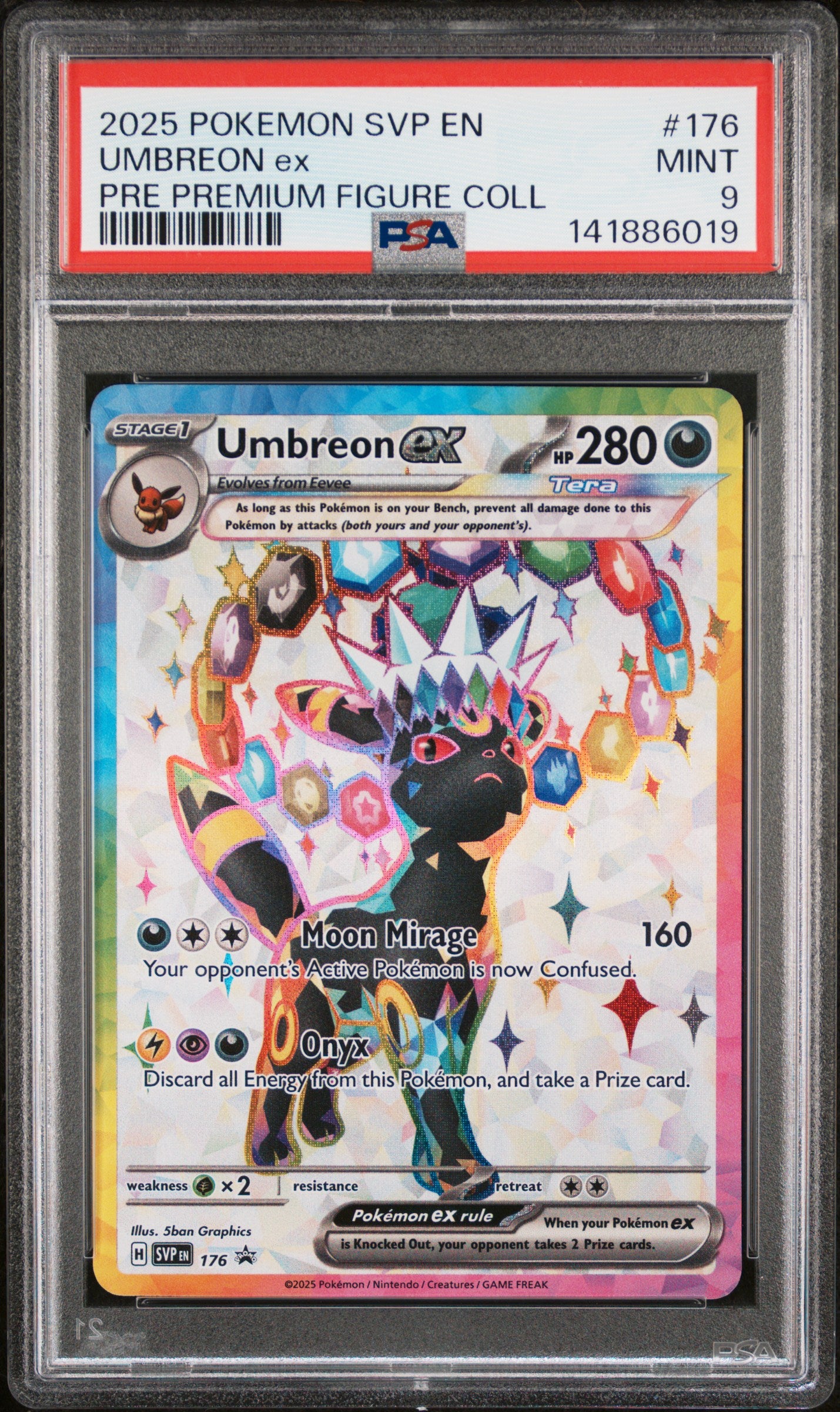 2025 Pokemon Svp En-Sv Black Star Promo #176 Umbreon Ex PSA 9