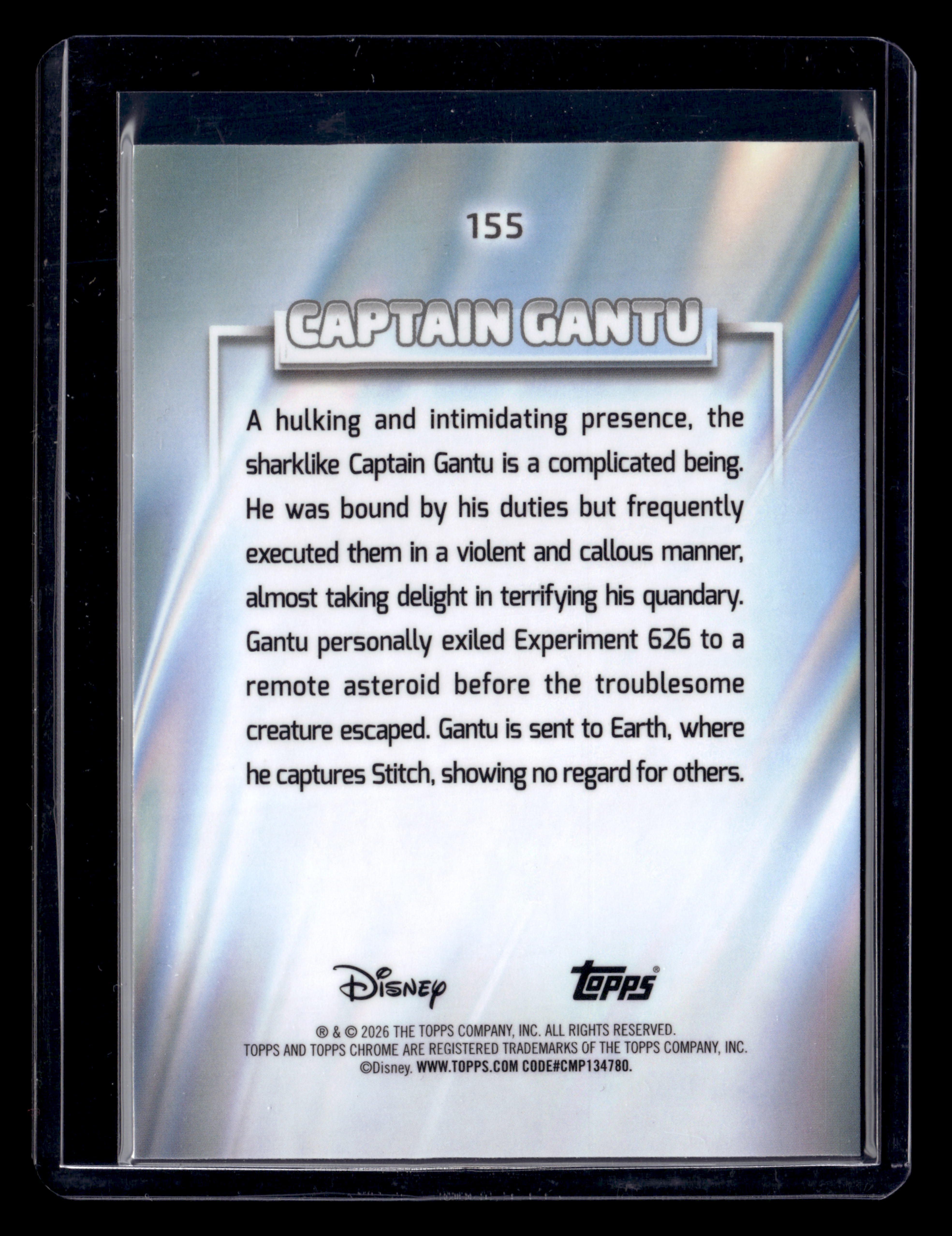 2026 Topps Chrome Disney 155 Captain Gantu /101